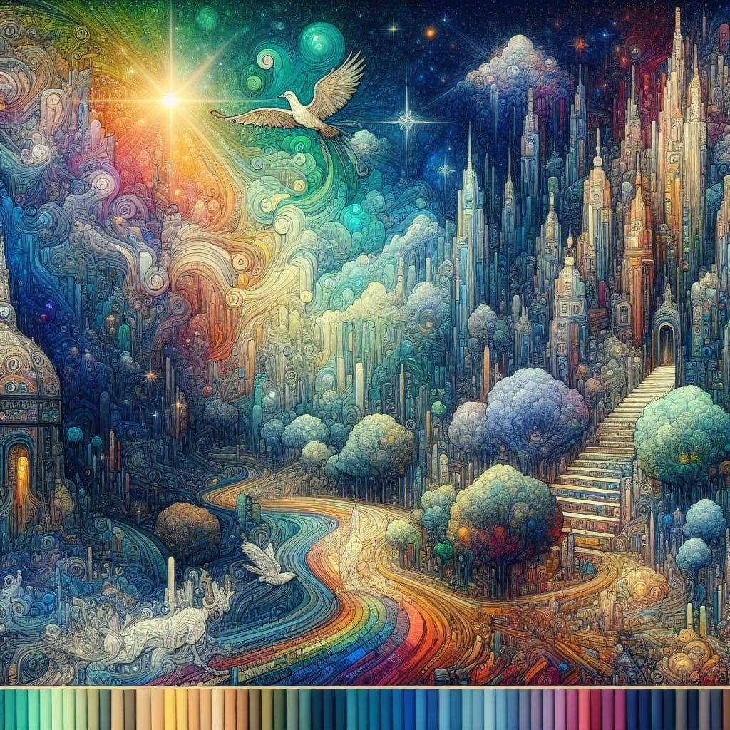 Detailed Matte Painting of a Child's Drawing