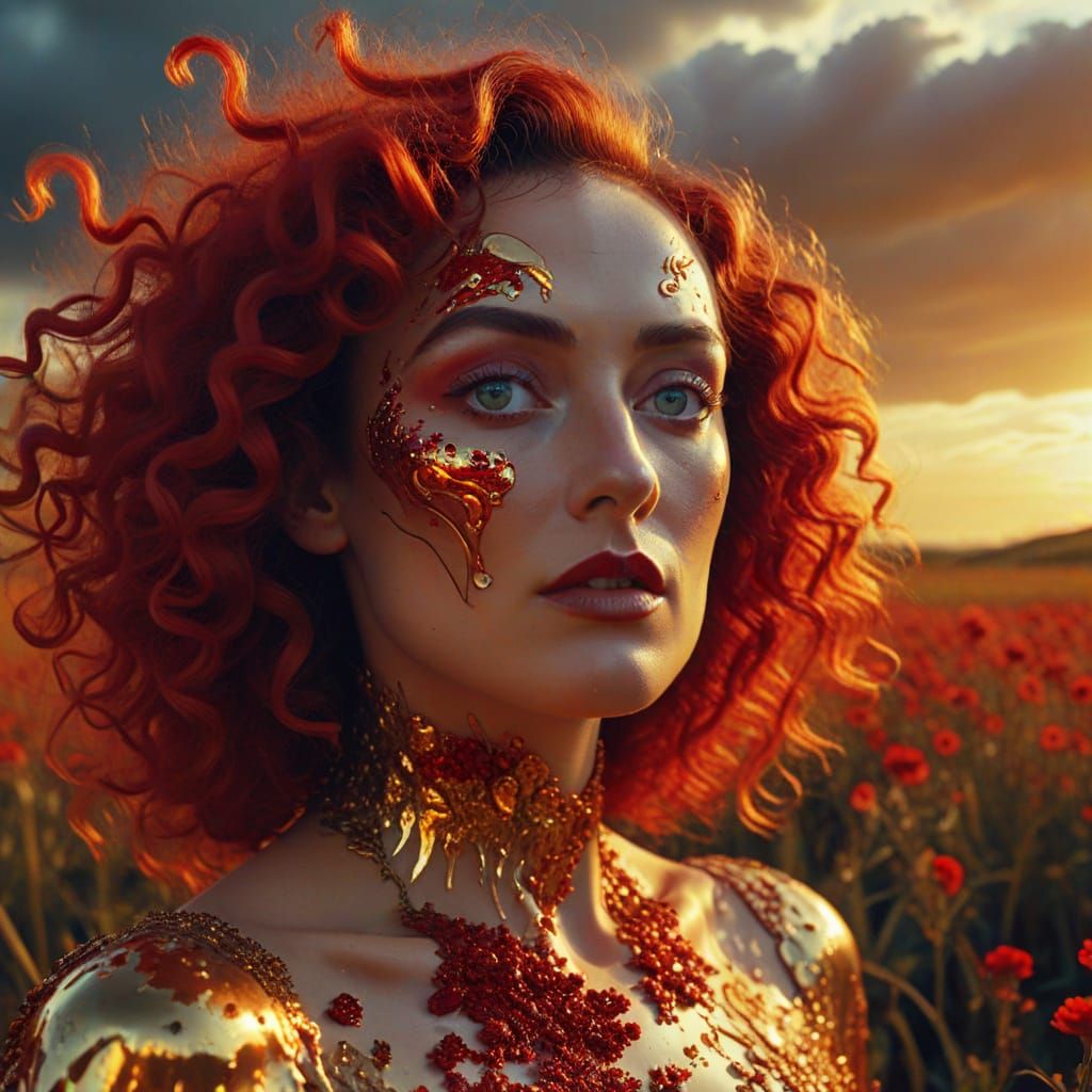 Neo-Retro Siren: Quantum Tattooed Goddess | Jeddtl02 × p0nyd...