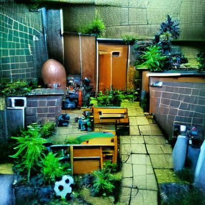 Lush Alleyway Garden Oasis