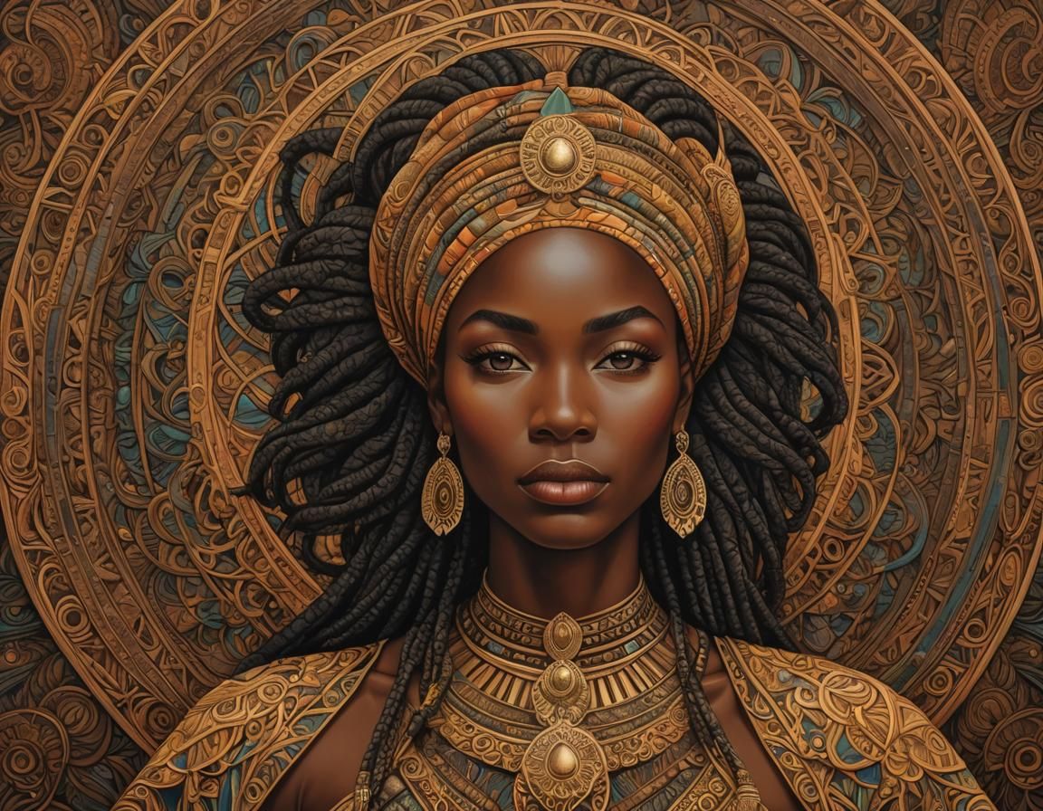 Psychedelic Portrait in Visionary Art Style