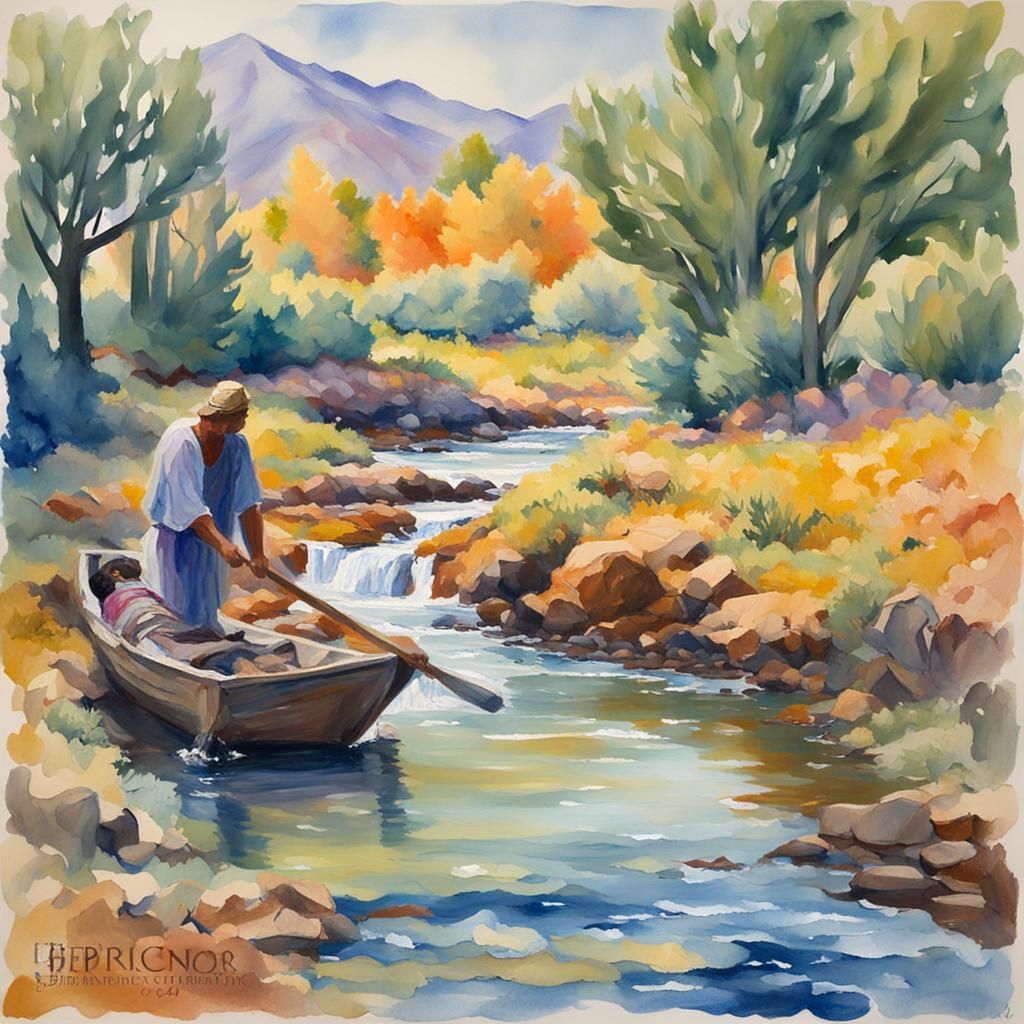 Sabbath Rest: Gouache and Watercolor Impression
