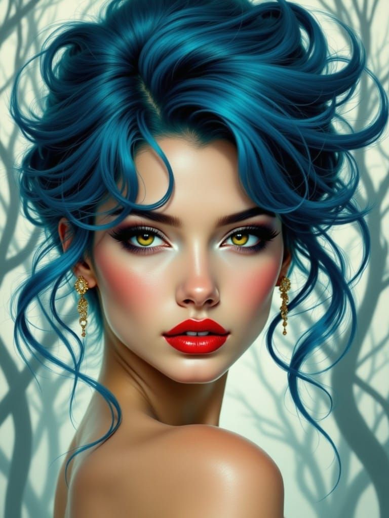 Elegant Portrait in Vibrant Hues