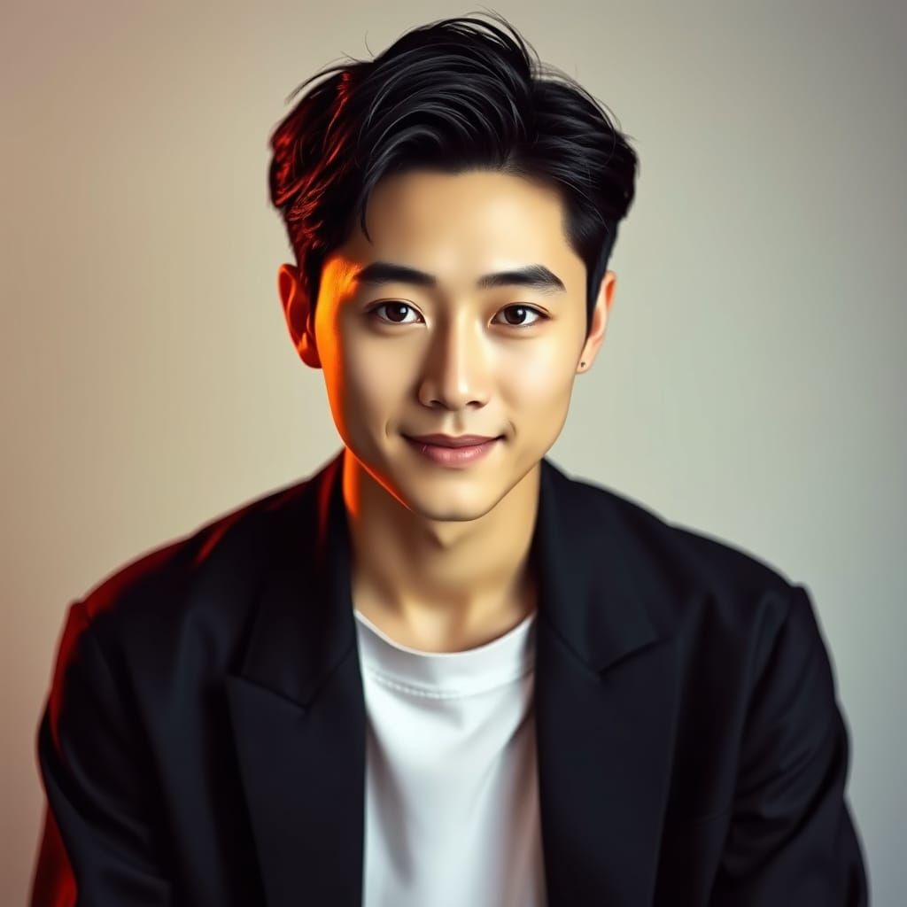 Surreal K-Pop Star in Pastel Dreamscape