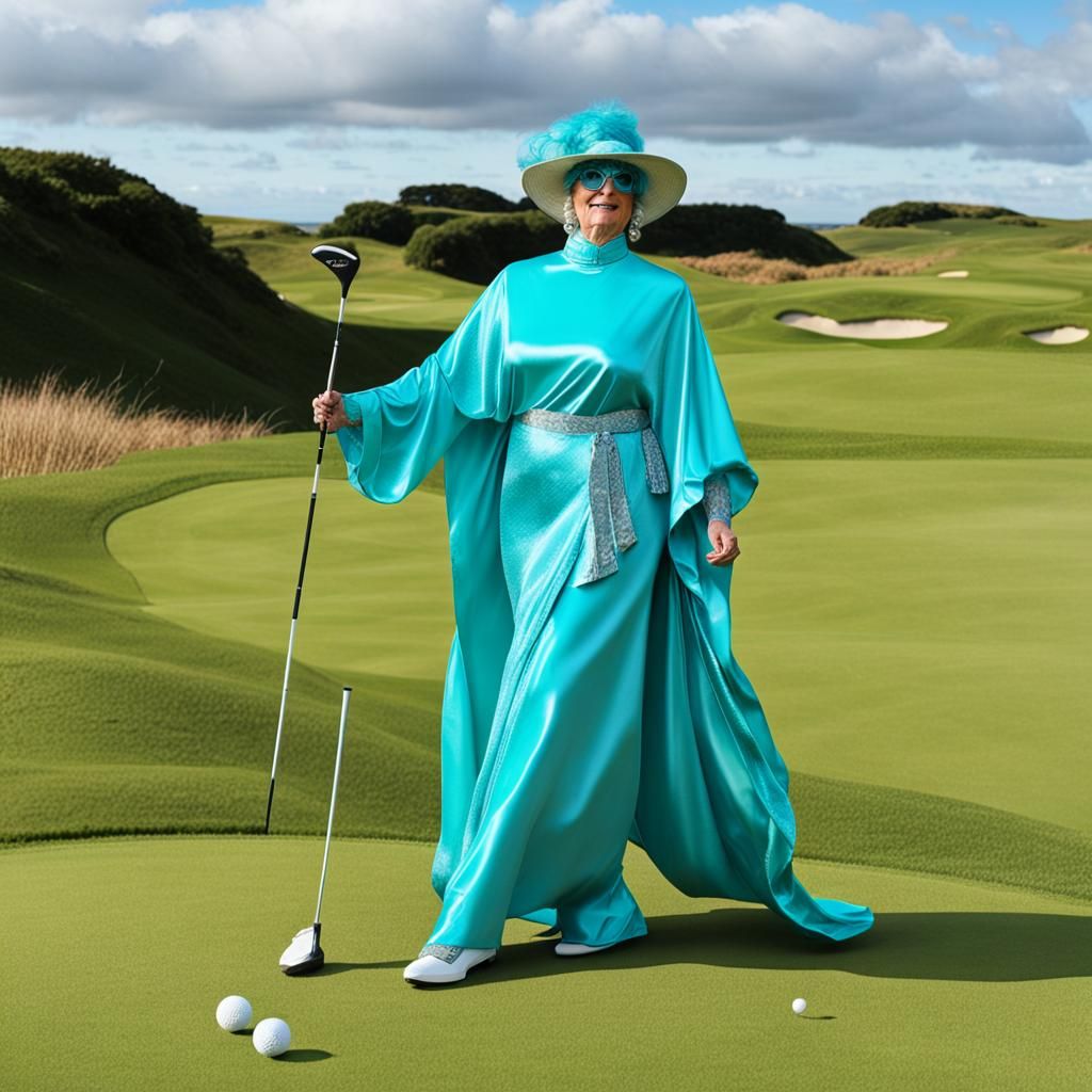 Drag Queen Golfer at Saint Andrews Links
