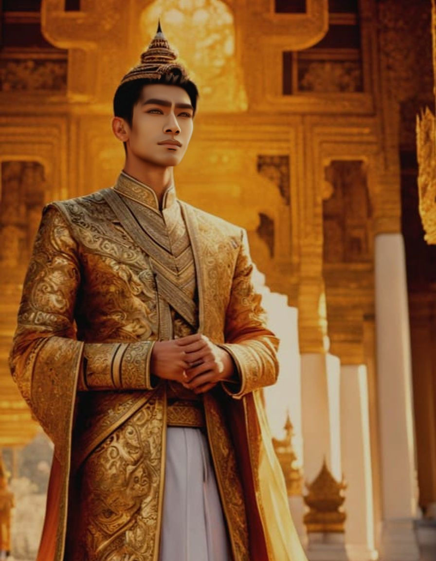 Thai Prince in Grand Palace Regalia