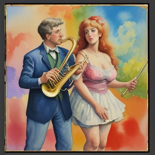 Love Message as Impressionist Gouache Painting