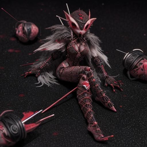 Surreal Moth Girls in Poorly Lit City