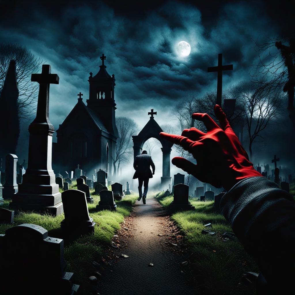 Eerie Graveyard Horror: Long Arm Reaching Out