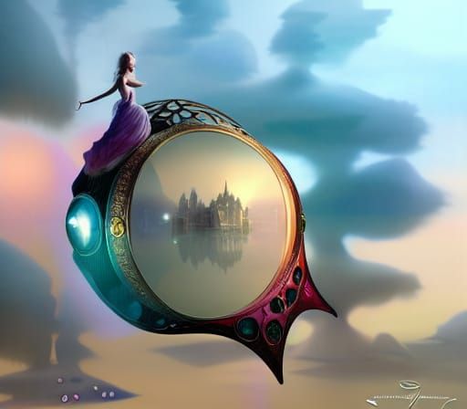 Spectacular Hi-Tech Fabergé Wonderland in Digital Matte Pain...