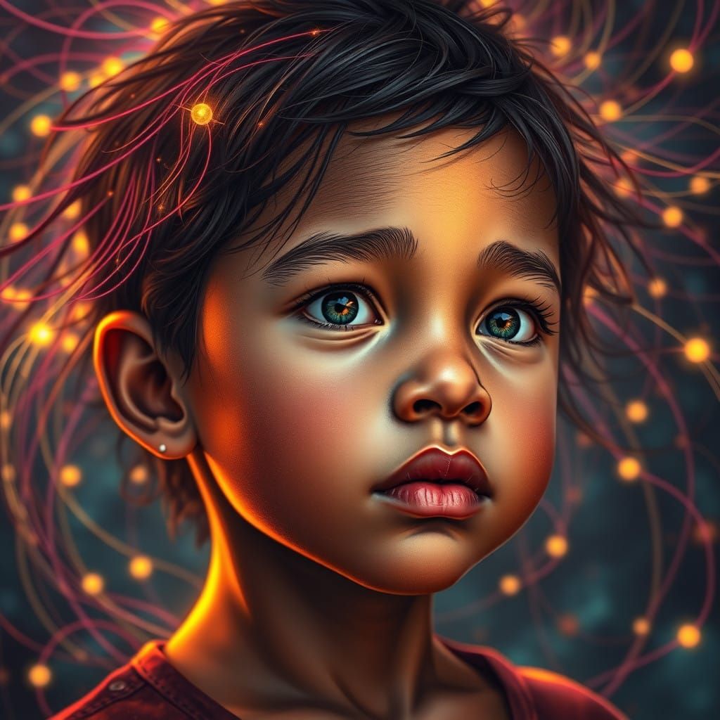 Ethereal Portrait of Resilient Youth