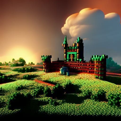 Epic Lego Castles in Thunderstorm Diorama