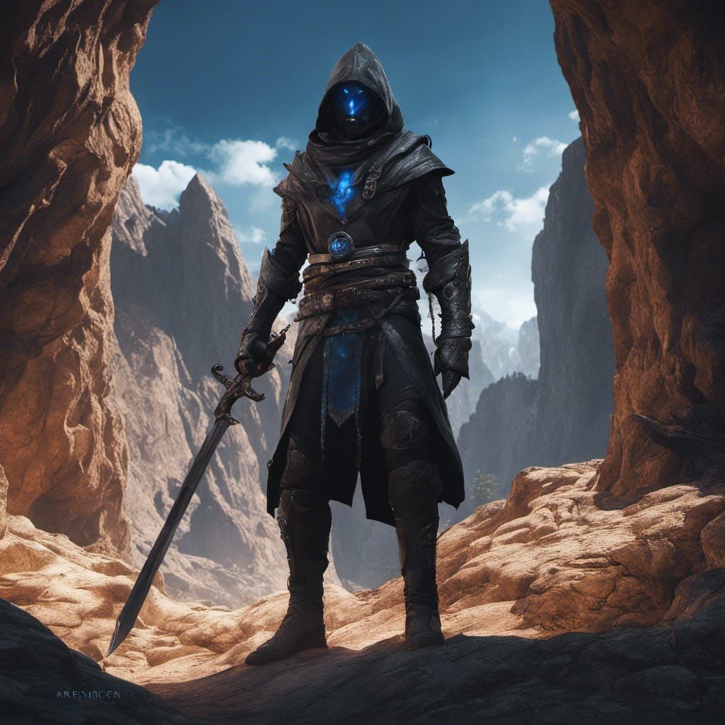 Assassin in Shadow: Detailed Matte Painting