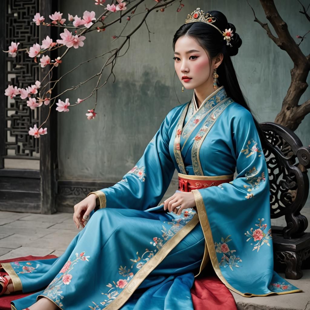 Elegant 16th Century Chinese Princess Portrait