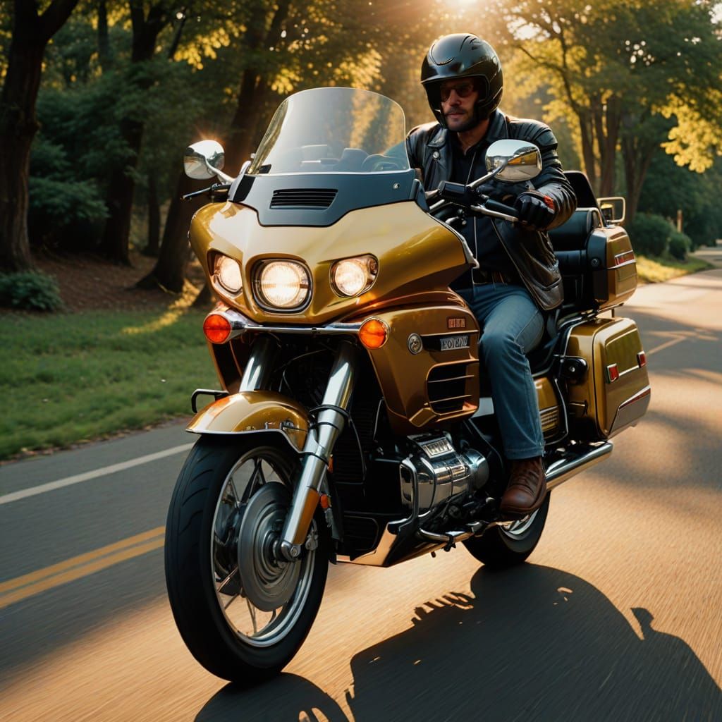 1985 Honda Goldwing in Golden Hour Light