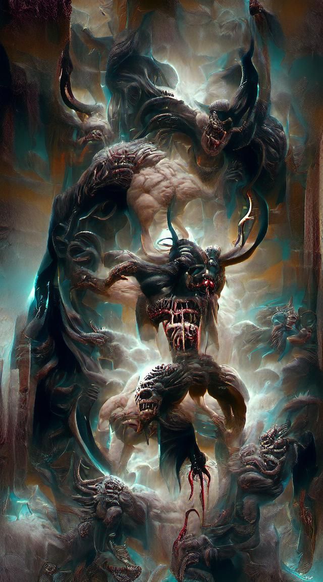 Sinister Godlike Being in Fantasy Style