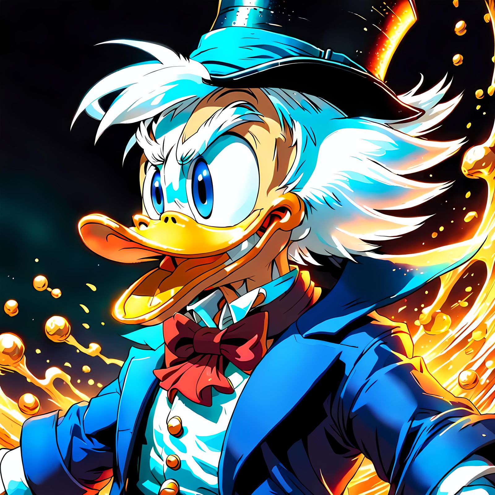 Scrooge McDuck Anime Style