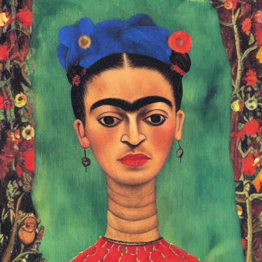 Figurative Portrait in Frida Kahlo Style