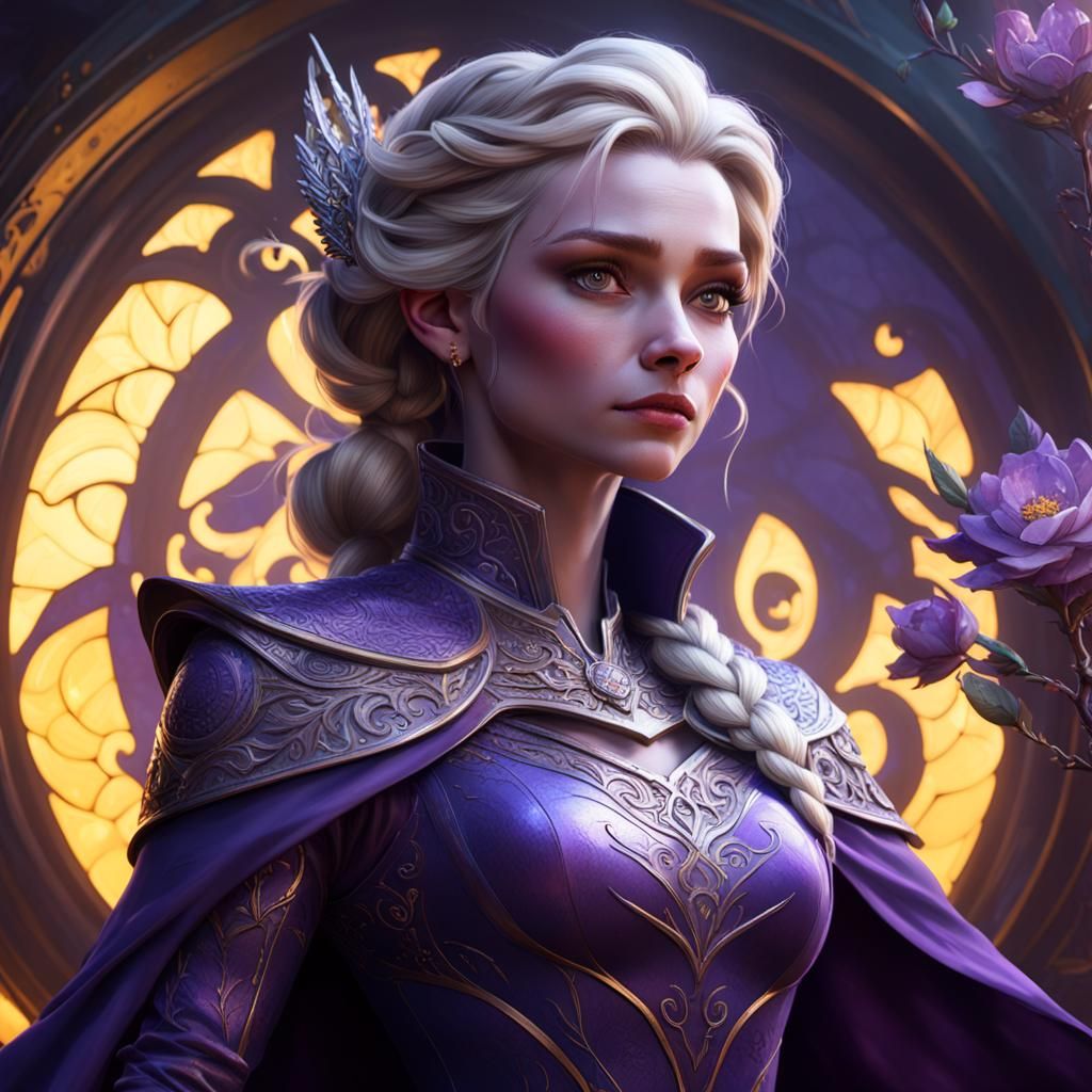 Elsa in Dark Fantasy Style, 8K Resolution