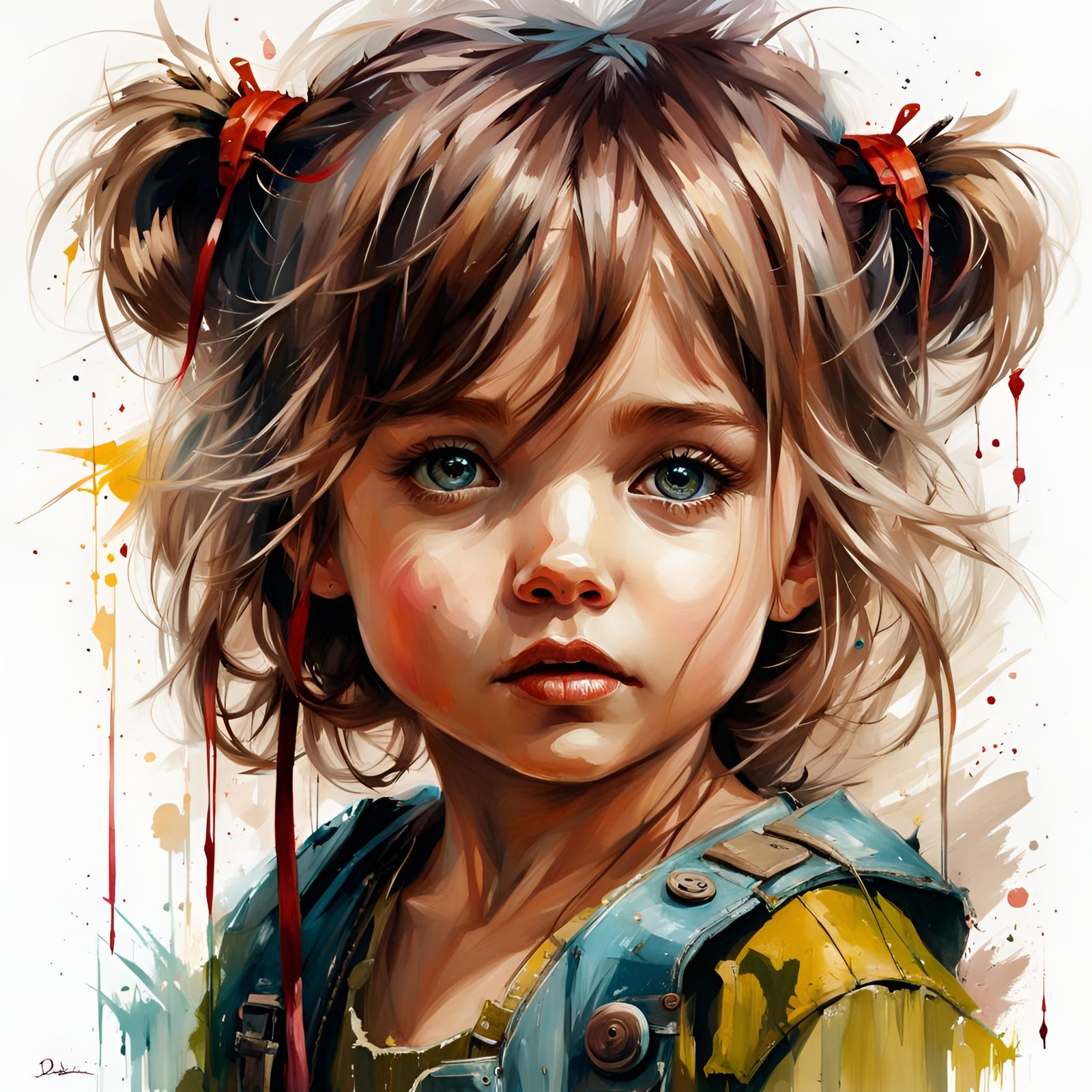 Adorable Oil Painting in Expressive Style