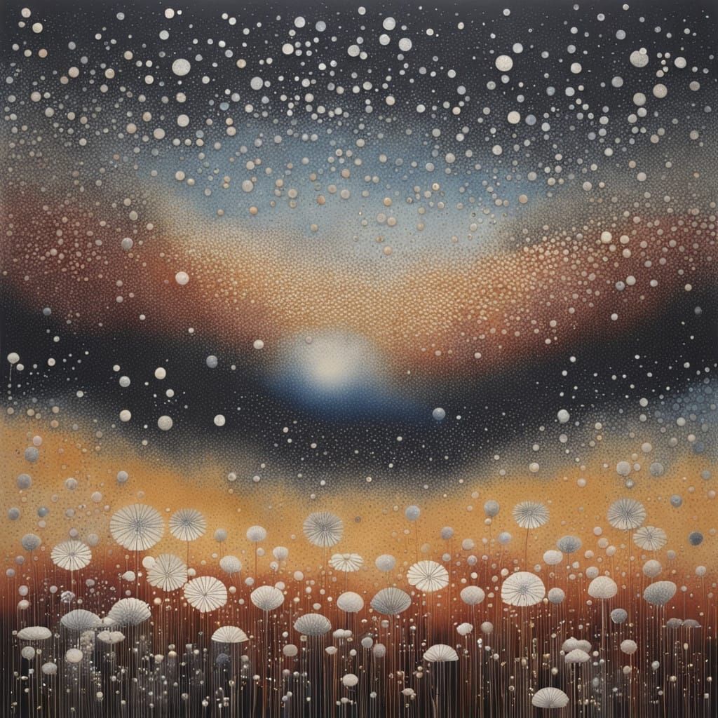 Abstract Landscape in Monochromatic Hues