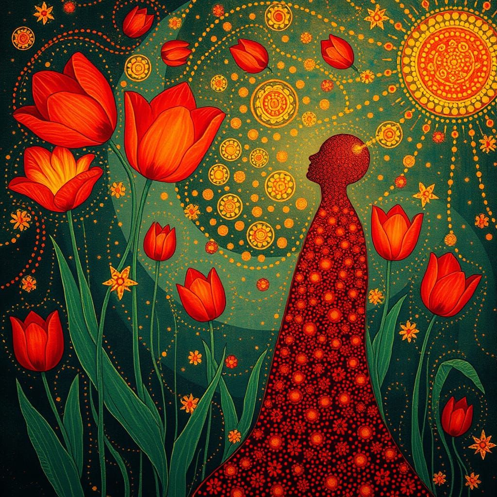 Ethereal Whimsy: Blodeuwedd in Vibrant, Dreamlike Splendor