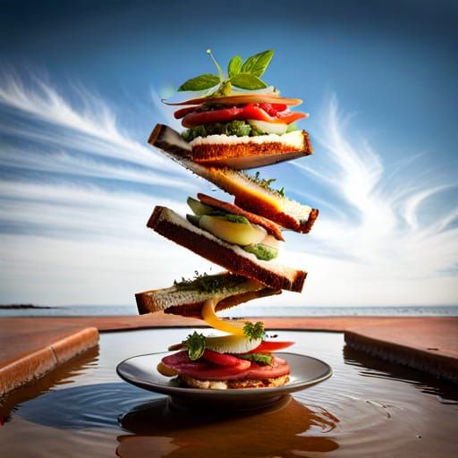 Surreal Sandwich in a Surrealist Style