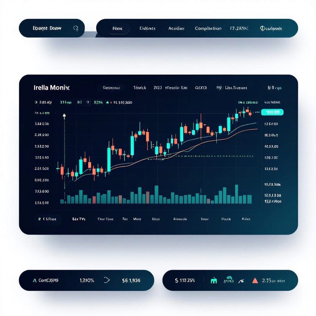 Modern Trading Platform Interface with Dynamic Charts