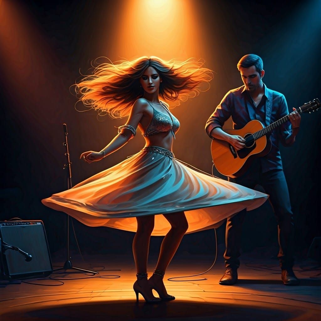 Mesmerizing Dancing Queen in Cinematic Realism