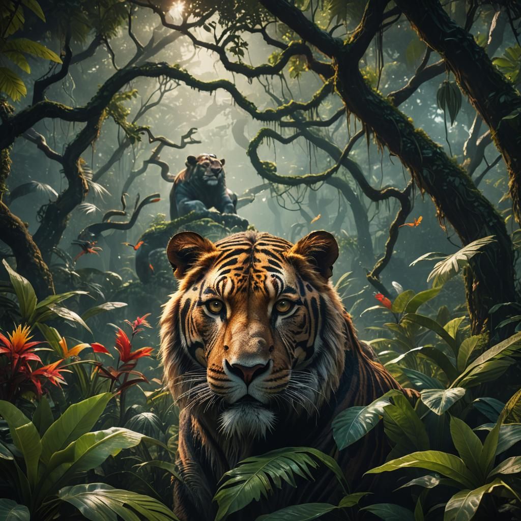 Queen of the Jungle: Detailed Fantasy Concept Art