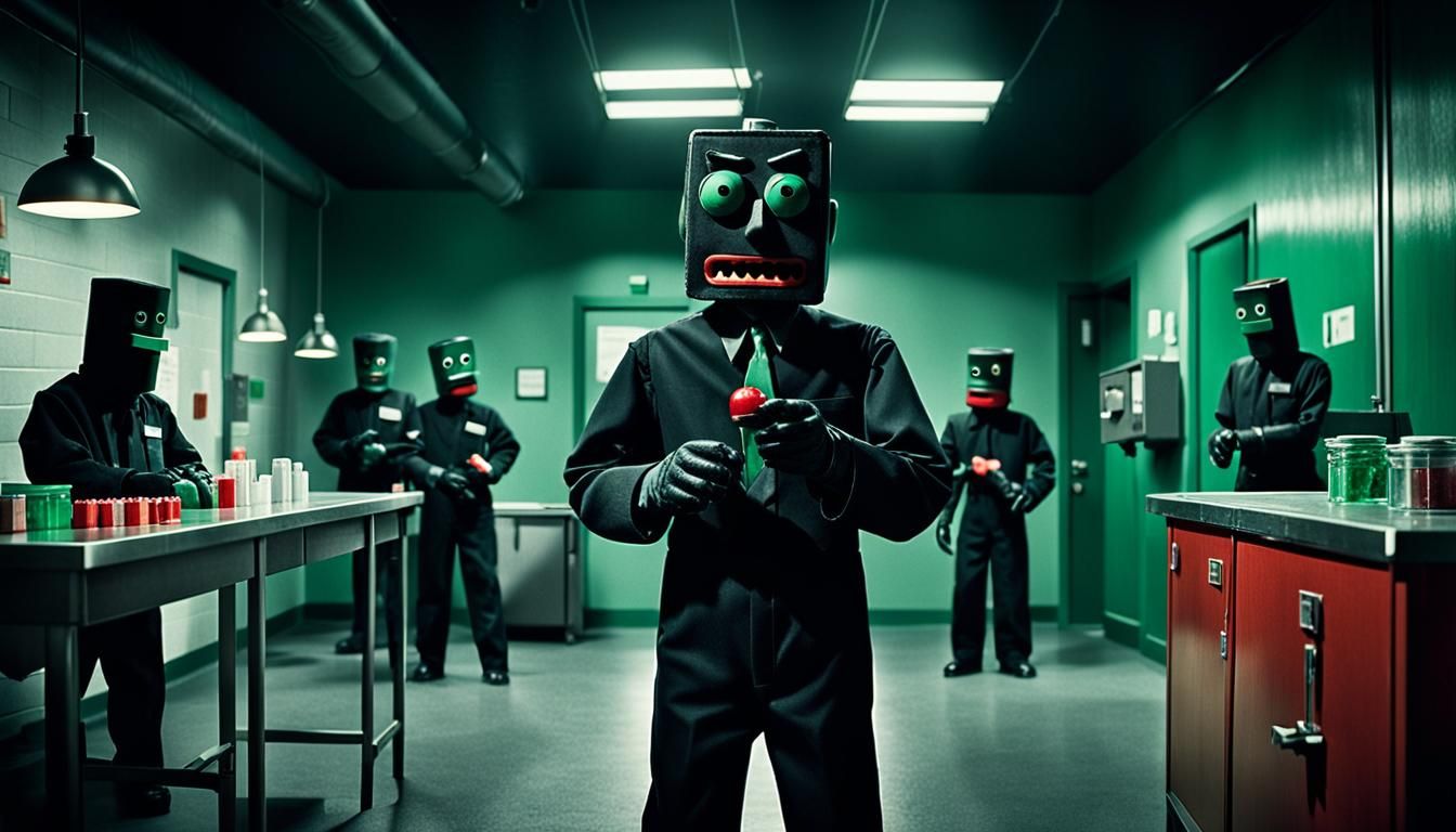 The Blockheads Rob a Blood Bank: Cinematic Film Still