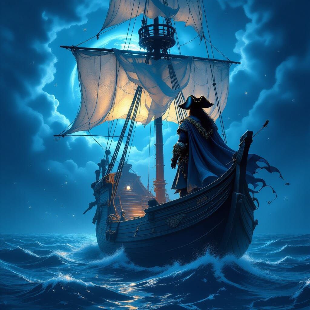 Spectral Pirate Captain on Ethereal Galleon