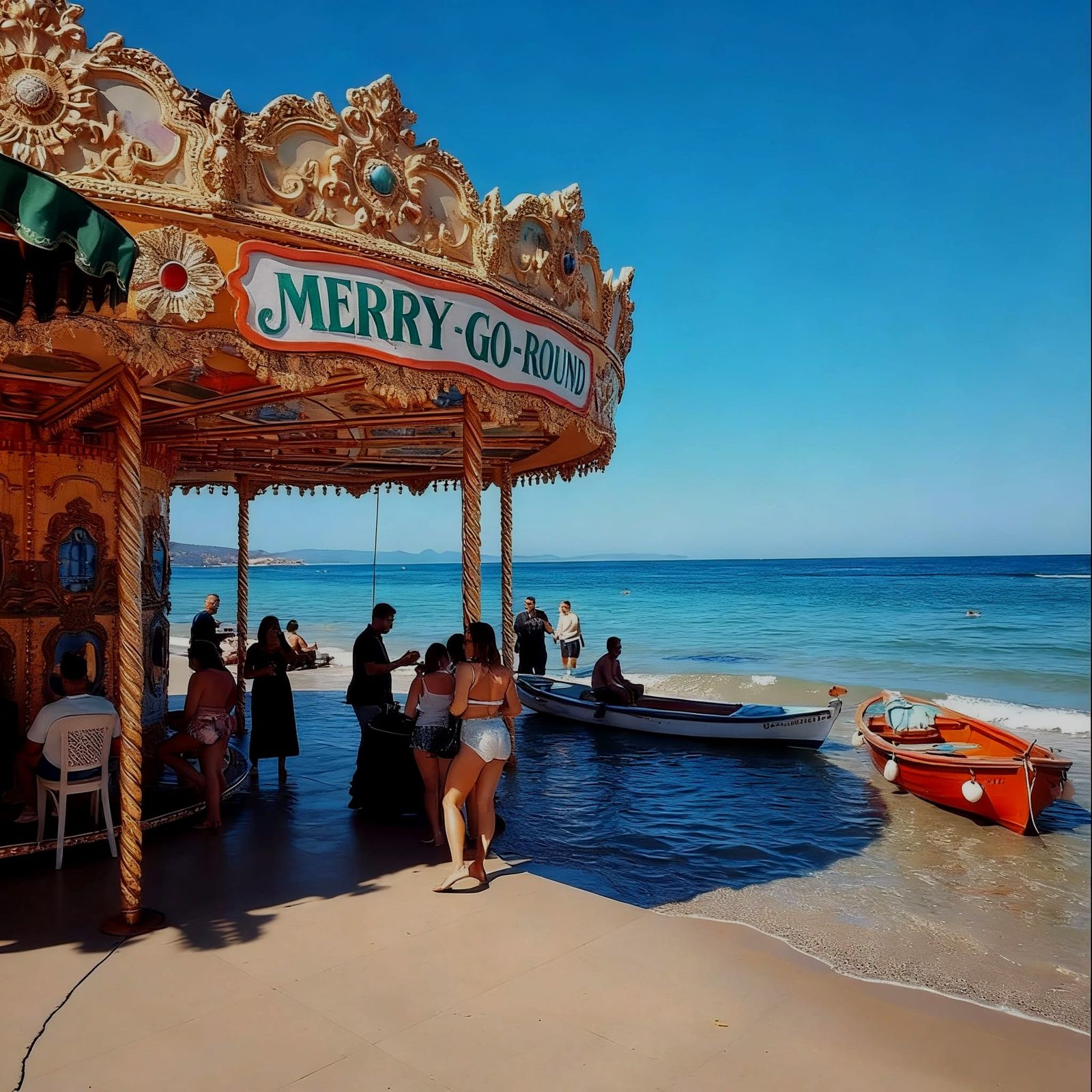 Flooded Seaside Carousel Becomes a Bar