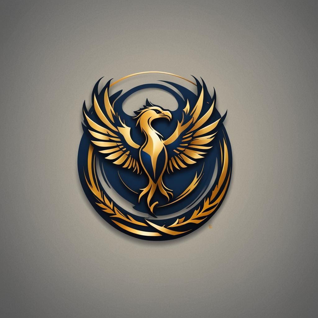Invictus Guild Logo with Phoenix Silhouette