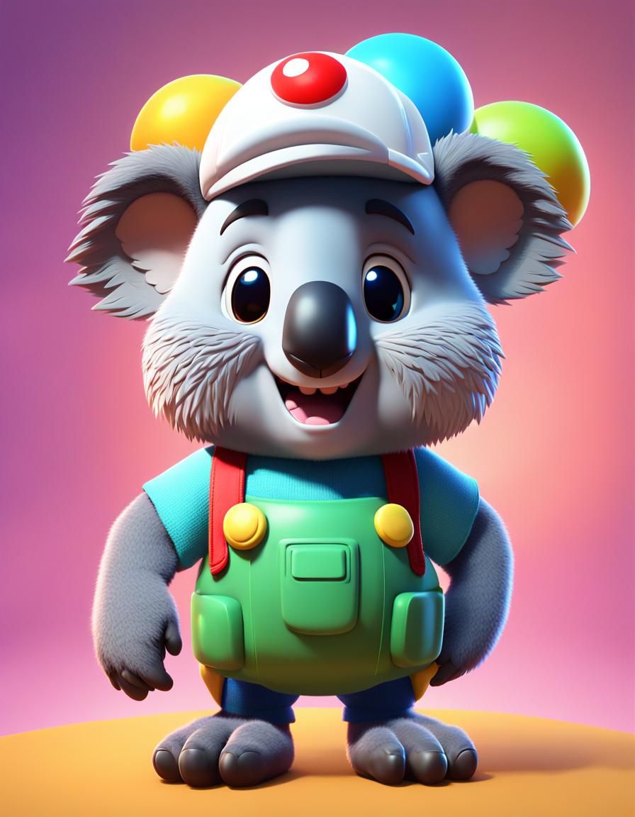 A koala video game character based on Mario 4