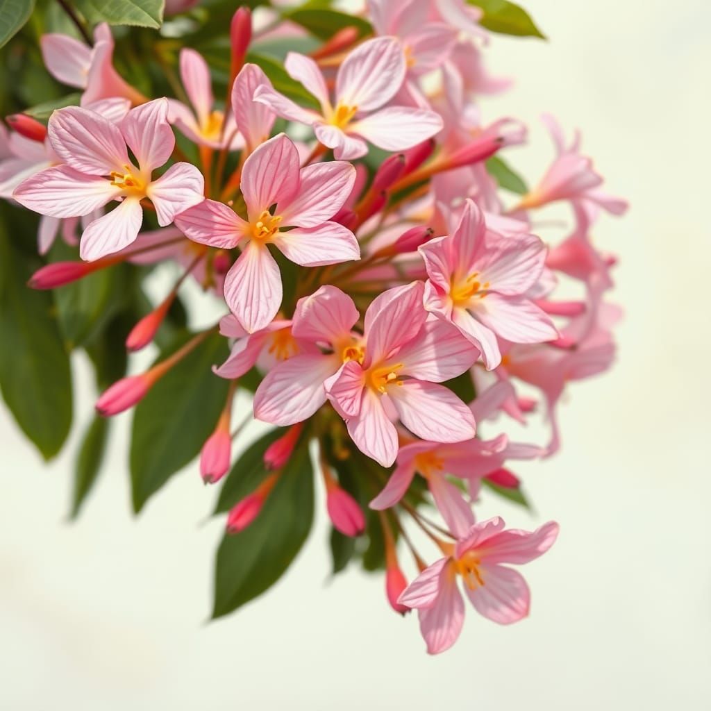 Oleander Flowers in Impressionist Style