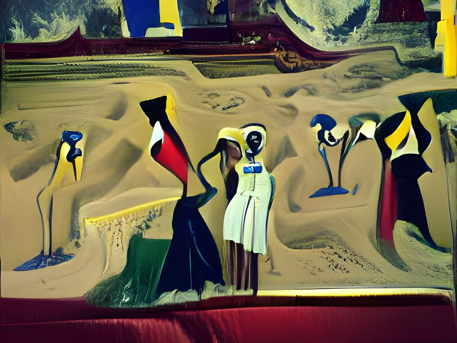 Muses in the Desert: A Modern Painting