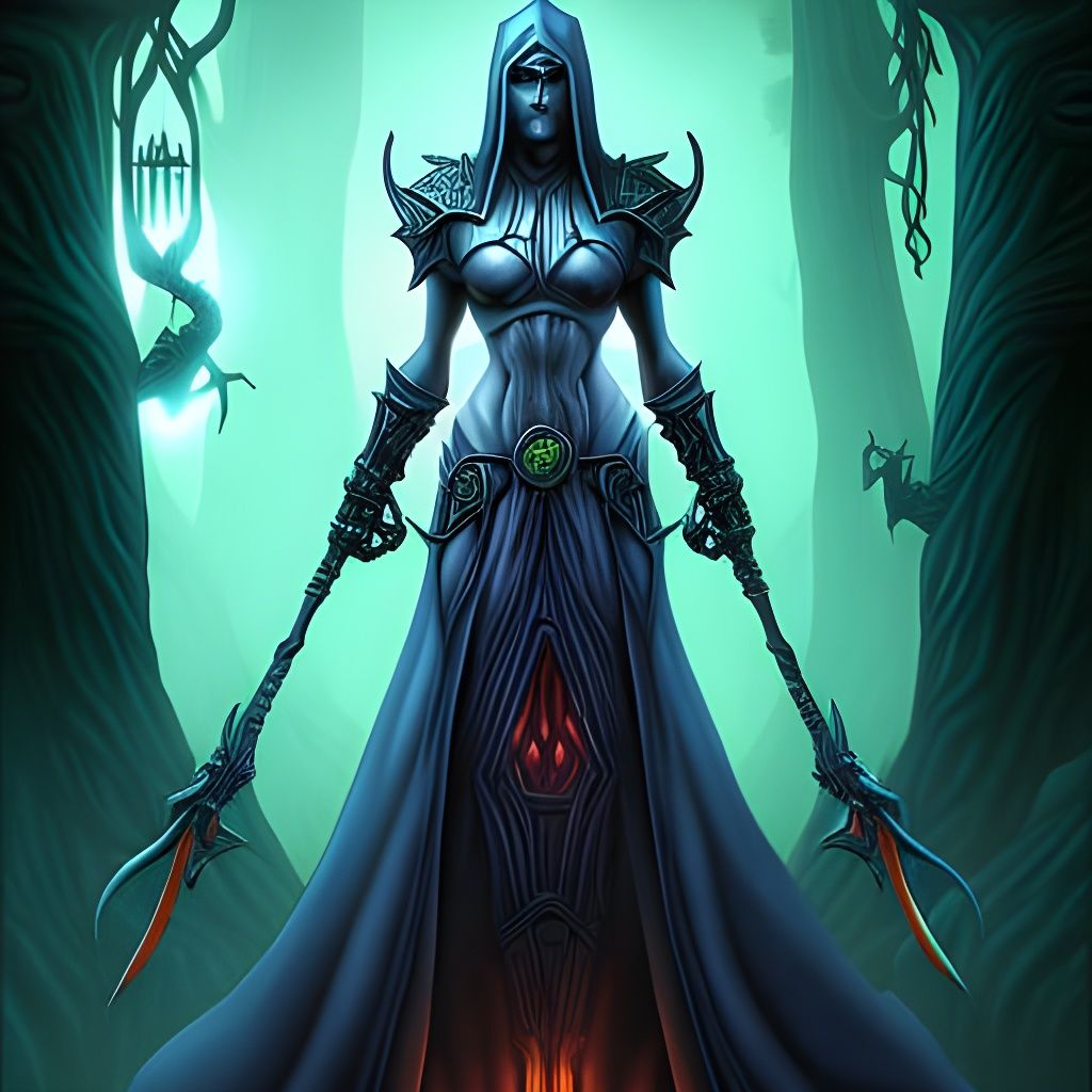 Ethereal Necromancer in Giger Style, 8K Render