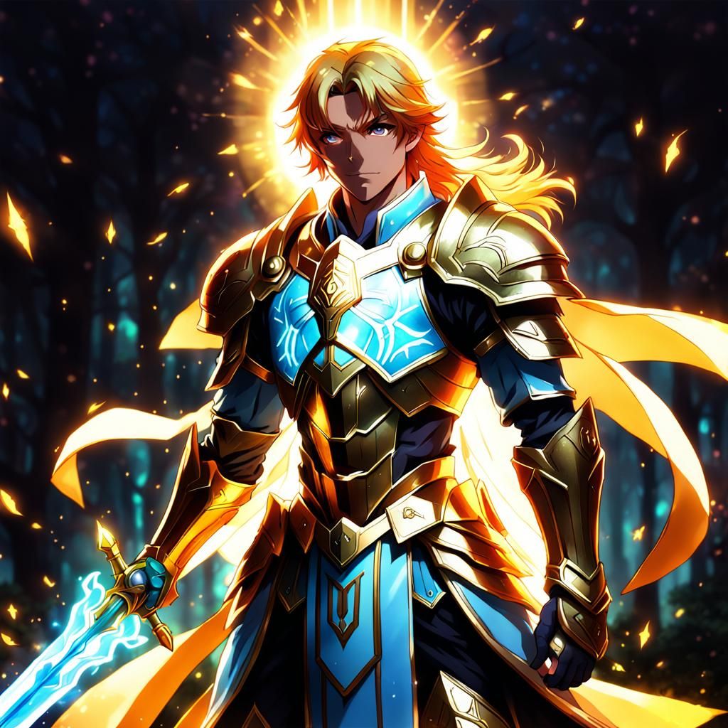 Radiant Paladin in Anime Style