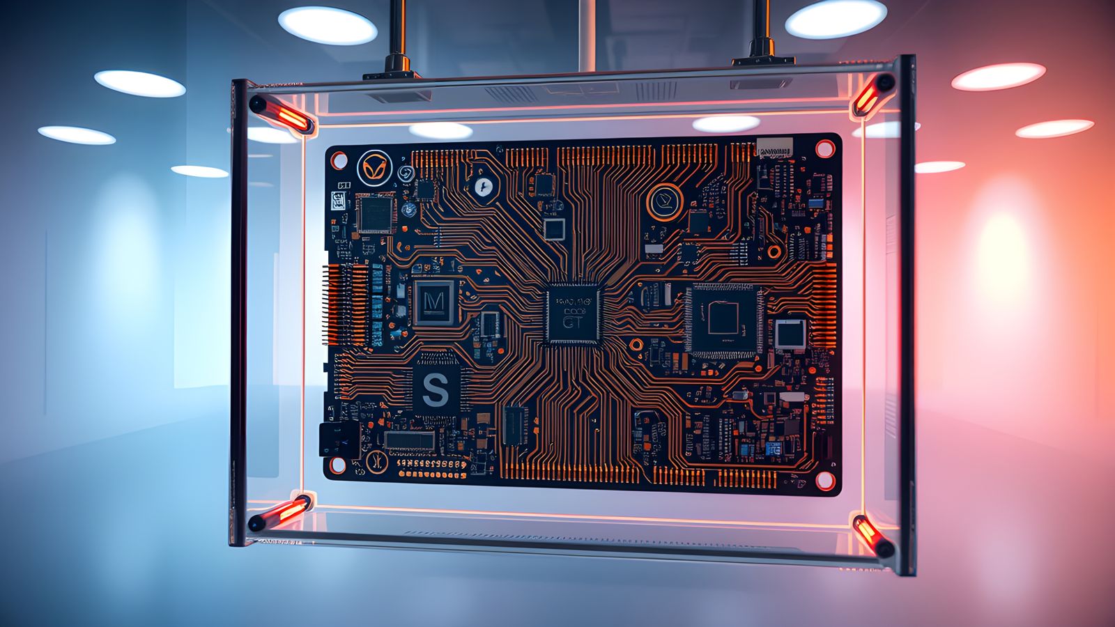 Electronic Circuit Board in Liminal Space