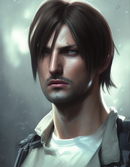 leon kennedy, resident evil portrait
