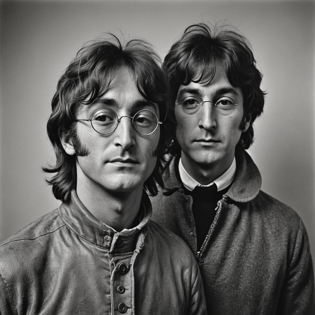 Lennon and McCartney Portrait in Herb Greene Style