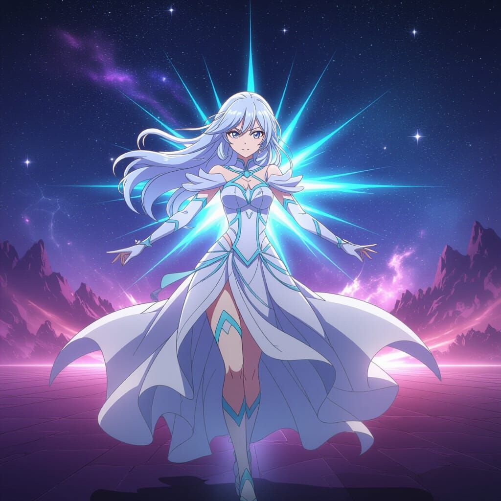 Anime Space Dance in Studio Trigger Style