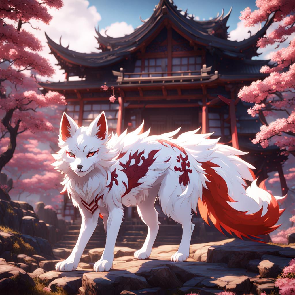 Sakura Kitsune: Detailed Matte Painting