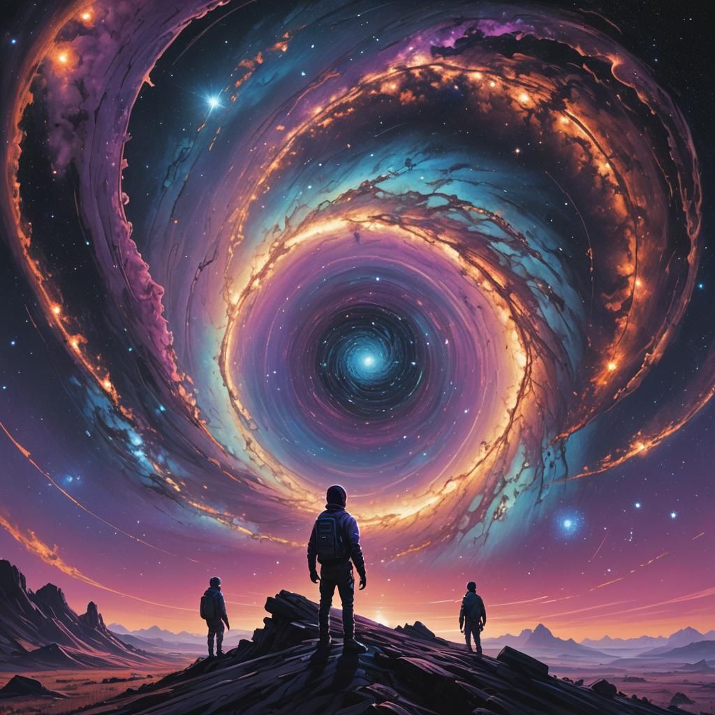 Spiral Galaxy with Cosmic Glow in Photorealistic Style