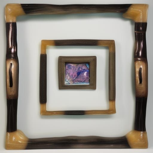 Framed Glass Art: Mismatched Sculptures