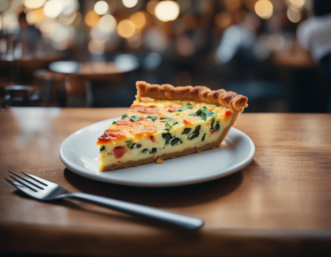 French Quiche in a French Cafe