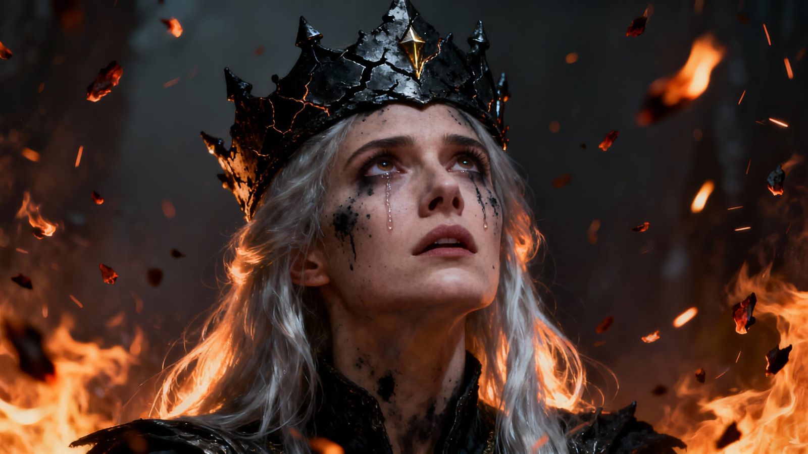 Dark Fantasy Queen in Firelight