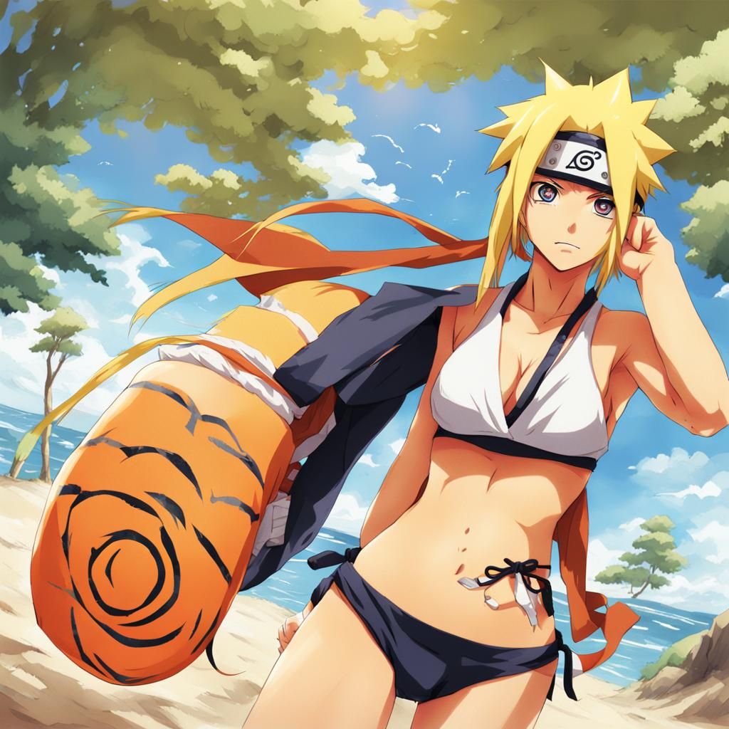 Anime Style Female Character in Bikini