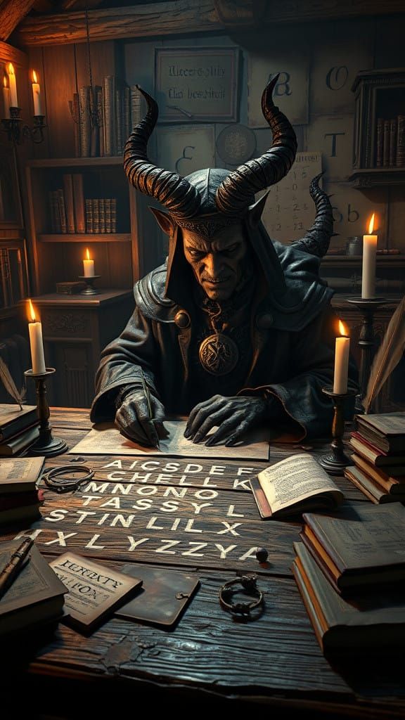 The Devil Weaves Math and Language in Candlelit Splendor