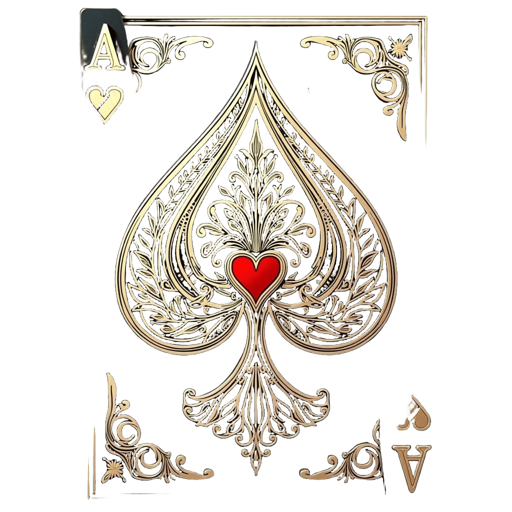 Red Ace of Hearts in Bold Digital Style